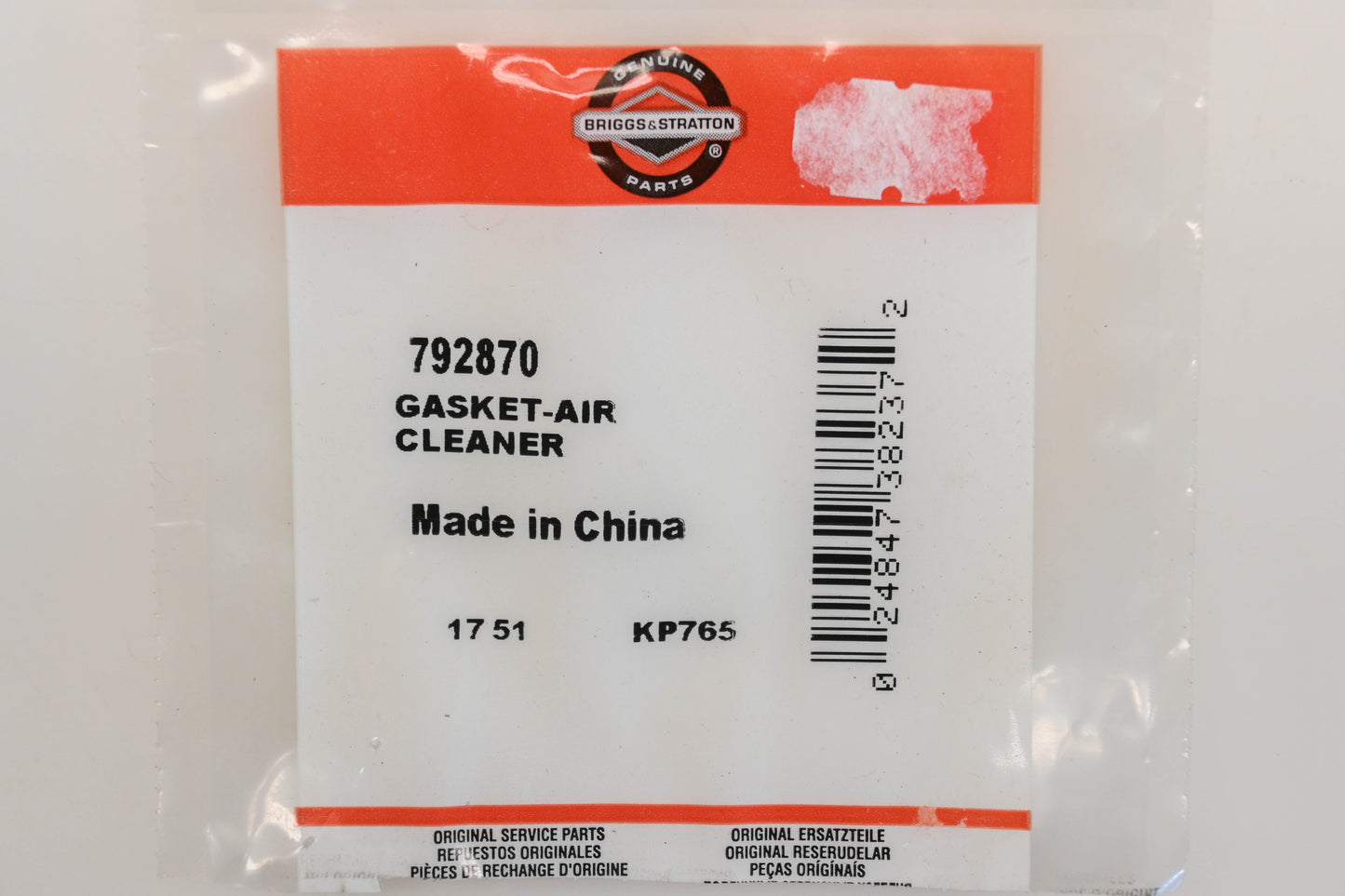 New OEM Briggs & Stratton 792870 Air Cleaner Gaskets Qty 3 NOS