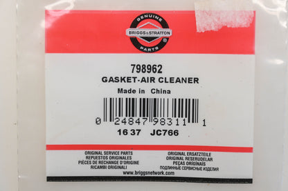 New OEM Briggs & Stratton 798962 Air Cleaner Gasket NOS
