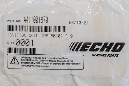 New OEM Echo A411001870 Ignition Coil NOS