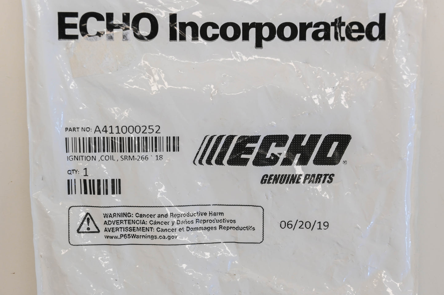 New OEM Echo A411000252 Ignition Coil NOS