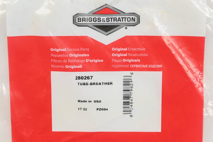 New OEM Briggs & Stratton 280267 Breather Tube NOS