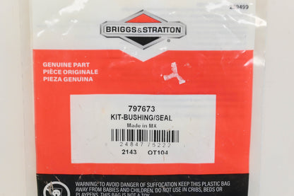 New OEM Briggs & Stratton 797673 Bushing & Seal Kit NOS