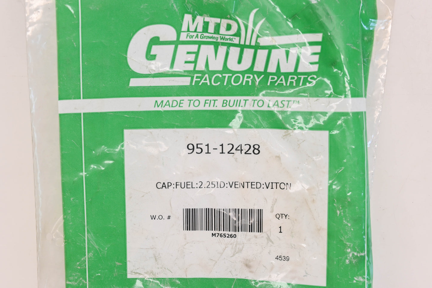 MTD 951-12428 Fuel Tank Cap Assembly NOS