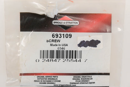 New OEM Briggs & Stratton 693109 M5-0.8 x 46mm Screws Qty 2 NOS