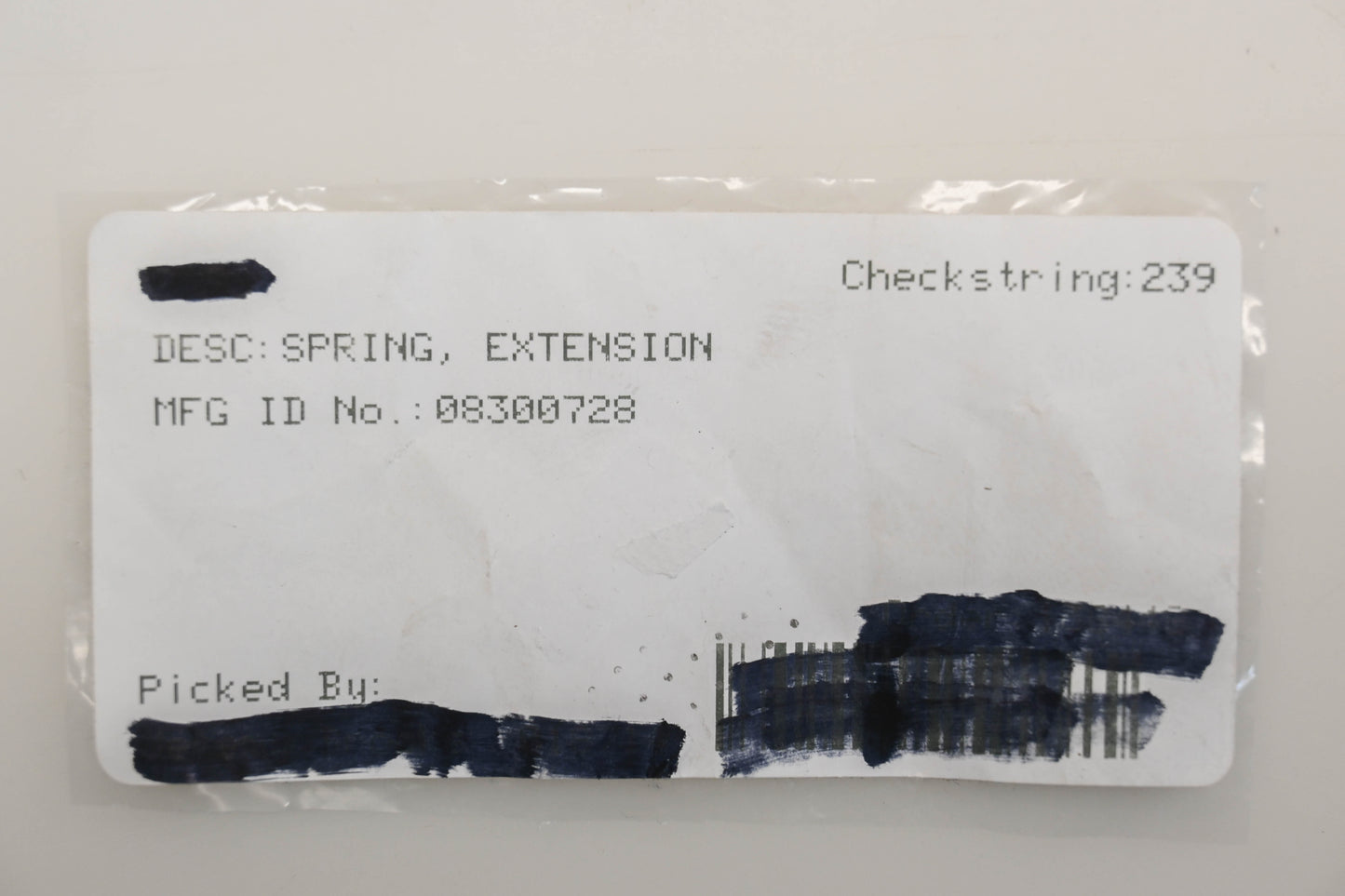 Ariens 08300728 Extension Spring NOS