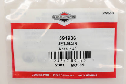 New OEM Briggs & Stratton 591936 Main Jet NOS