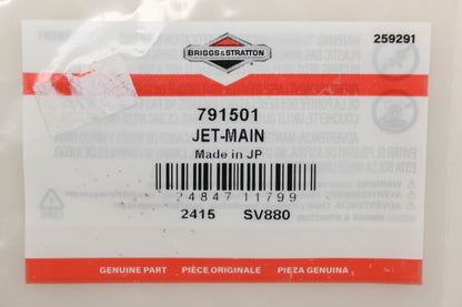 New OEM Briggs & Stratton 791501 Main Jet NOS
