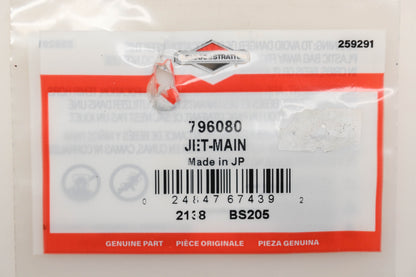 New OEM Briggs & Stratton 796080 Main Jet NOS