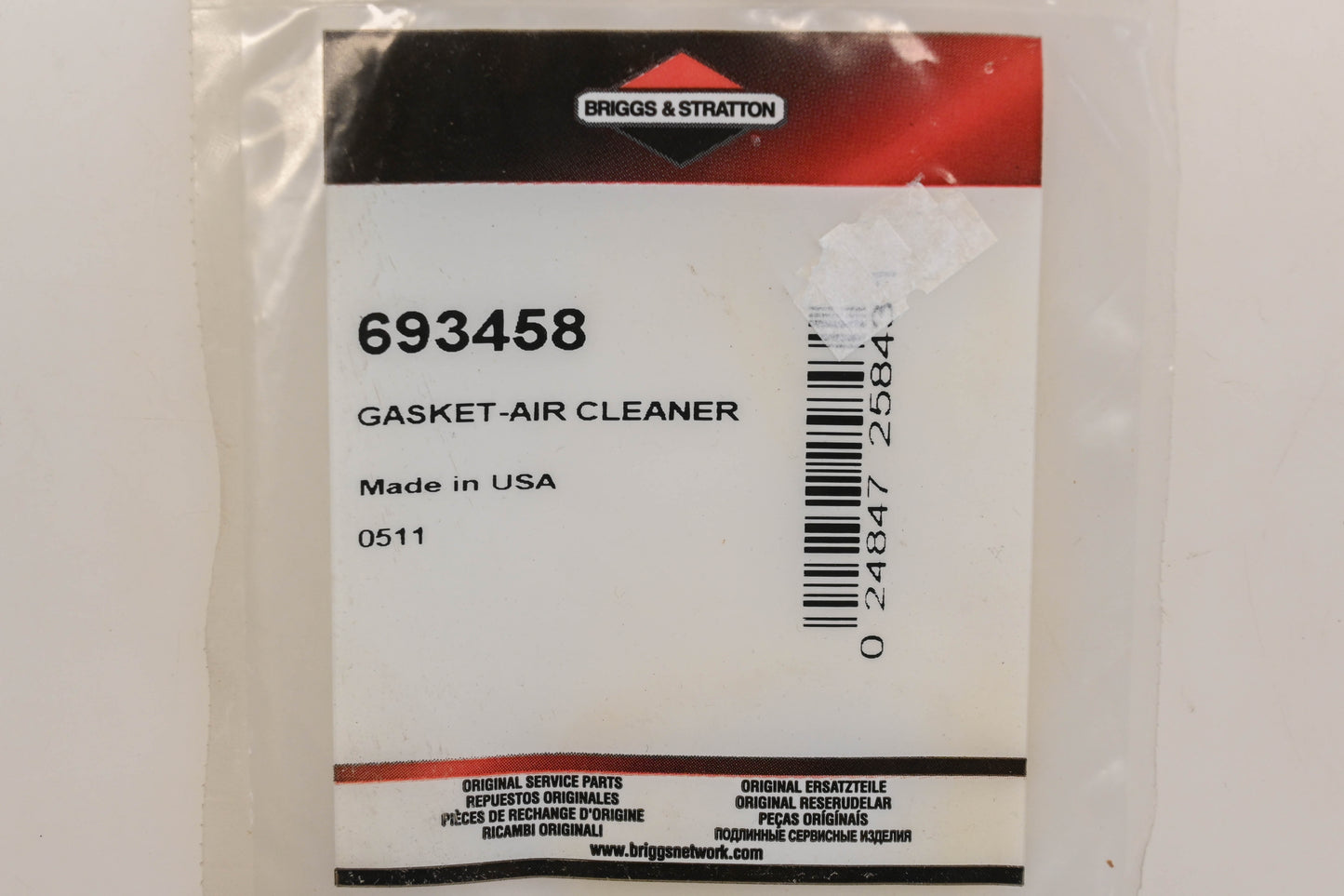 New OEM Briggs & Stratton 693458 Air Cleaner Gaskets Qty 2 NOS