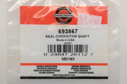 New OEM Briggs & Stratton 693867 Choke/Throttle Shaft Seal NOS