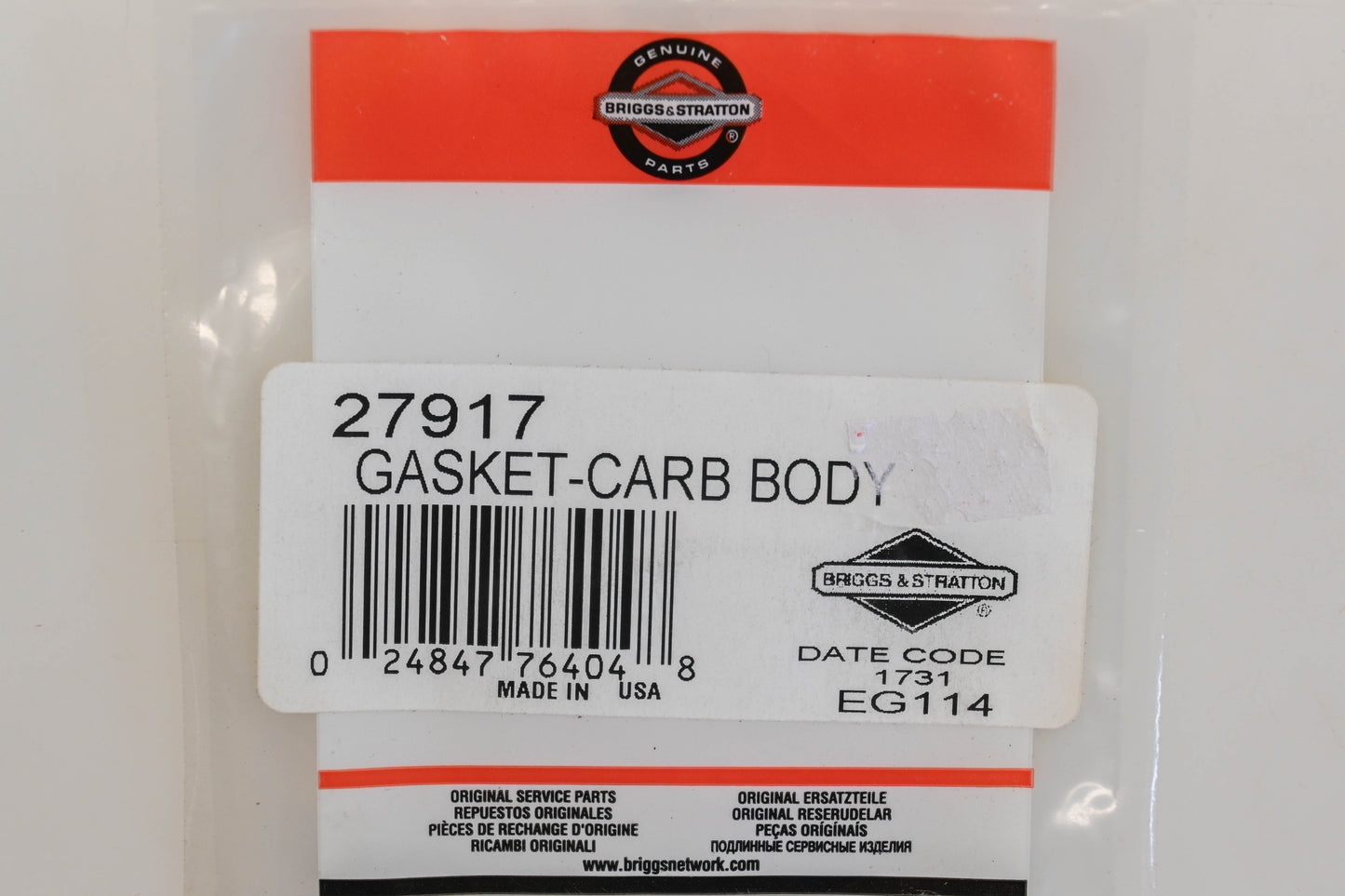 New OEM Briggs & Stratton 27917 Carburetor Body Gaskets Qty 3 NOS
