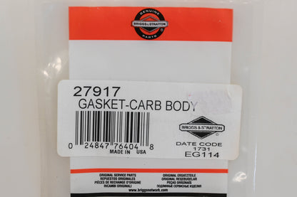 New OEM Briggs & Stratton 27917 Carburetor Body Gaskets Qty 3 NOS