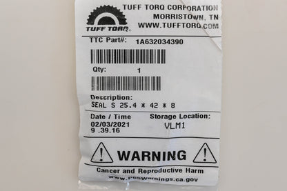 Tuff Torq 1A632034390 25.4 x 42 x 8mm Oil Seal NOS