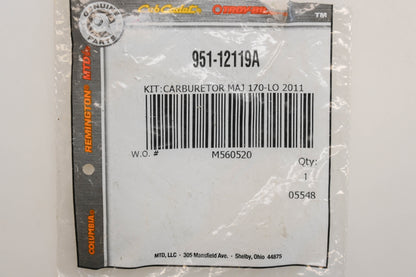MTD 951-12119A Carburetor Repair Kit NOS