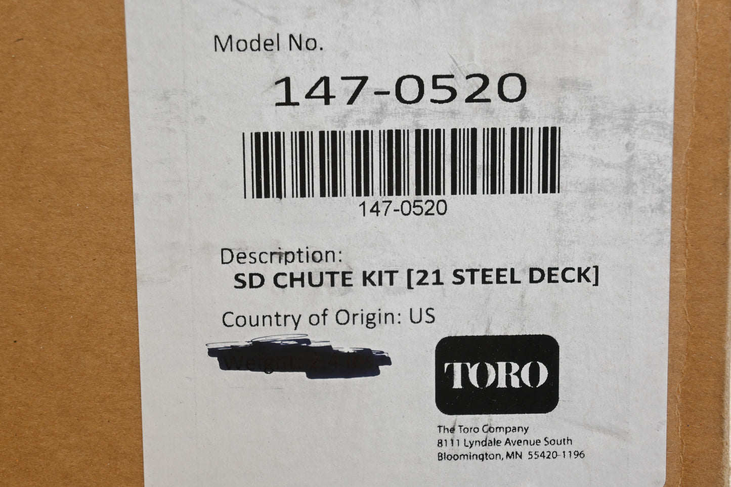 Toro 147-0520 21" Push Mower Side Chute NOS