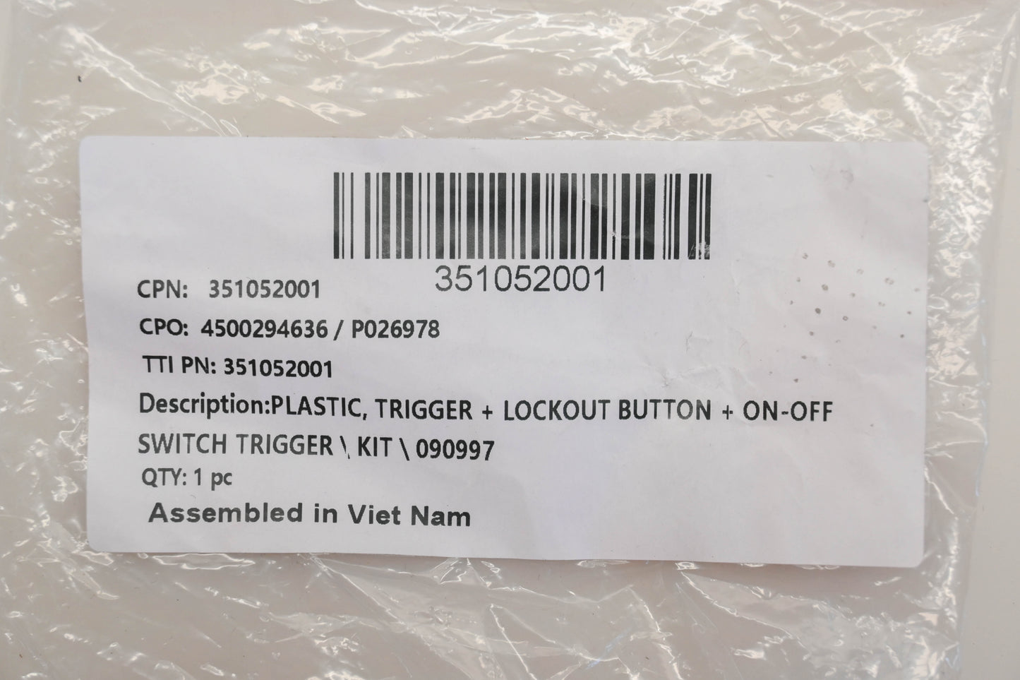 Aftermarket 351052001 Trigger Kit NOS