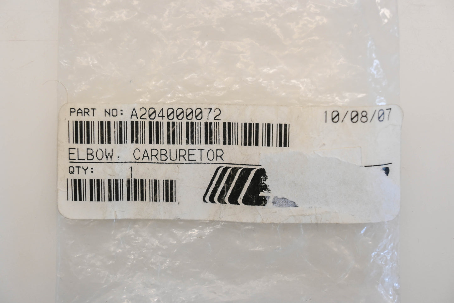 New OEM Echo A204000072 Carburetor Elbow NOS