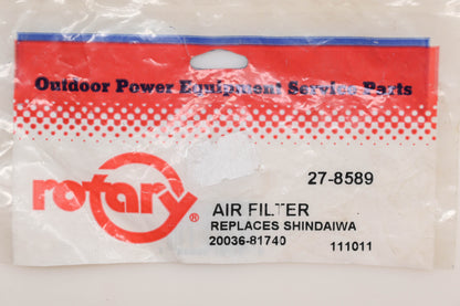 Rotary 27-8589, 20036-81740 Air Filters Qty 4 NOS