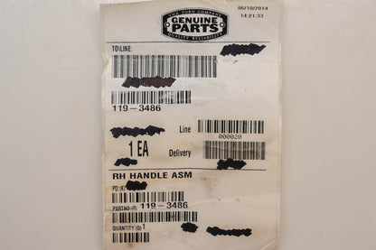 Toro 119-3486 RH Handle Assembly NOS