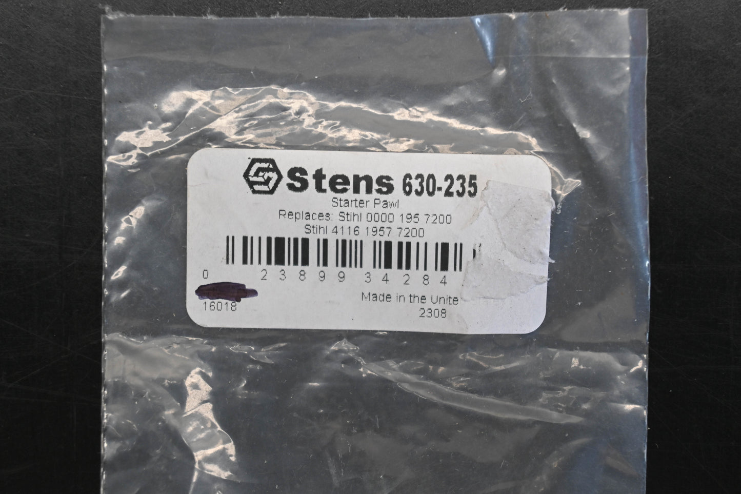 Stens 630-235, 0000-195-7200, 4116-1957-7200 Starter Pawls Qty 4 NOS