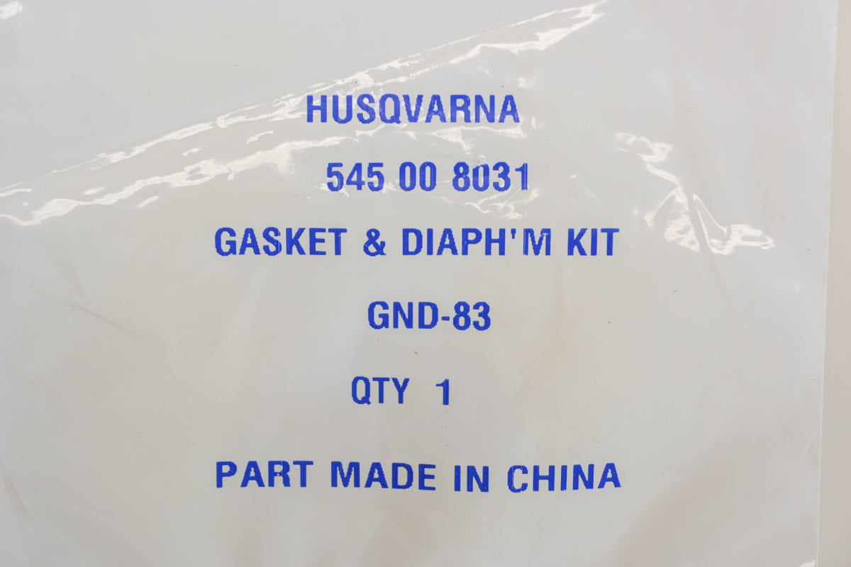 New OEM Husqvarna 545 00 80-31, 545008031, GND-83 Gasket & Diaphragm Kits Qty 3 NOS