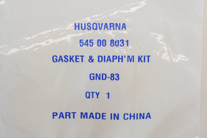 New OEM Husqvarna 545 00 80-31, 545008031, GND-83 Gasket & Diaphragm Kits Qty 3 NOS