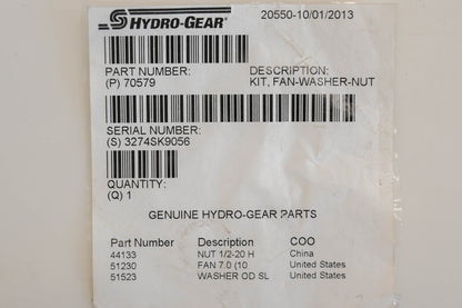 Hydro-Gear 70579 Fan Kit NOS