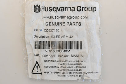 New OEM Husqvarna 532437110 Idler Arm NOS