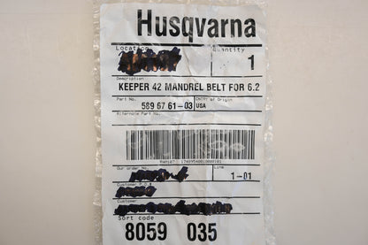 New OEM Husqvarna 589 67 61-03, 589676103 Belt Keeper NOS