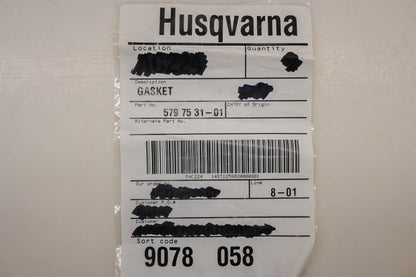 New OEM Husqvarna 579 75 31-01, 579753101 Muffler Gasket NOS