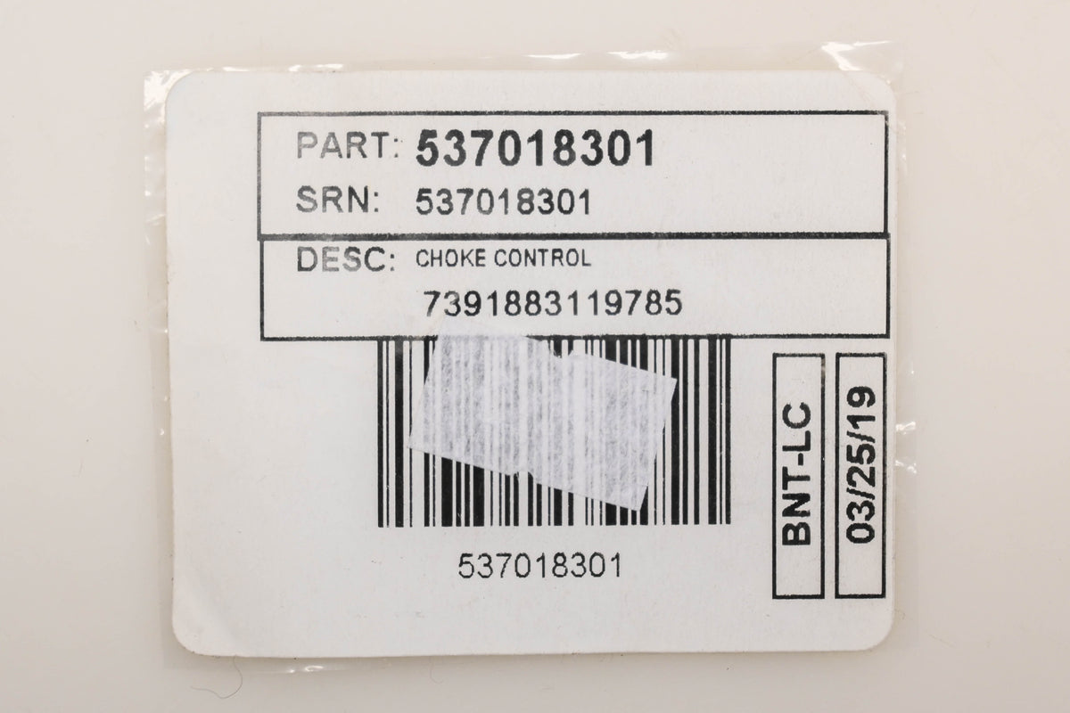 New OEM Husqvarna 537 01 83-01, 537018301 Choke Lever NOS