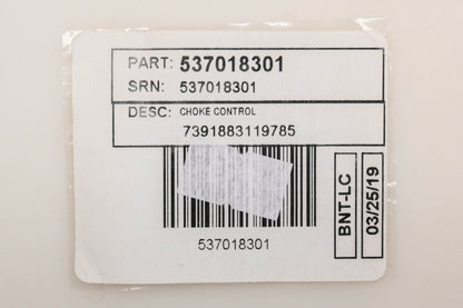 New OEM Husqvarna 537 01 83-01, 537018301 Choke Lever NOS