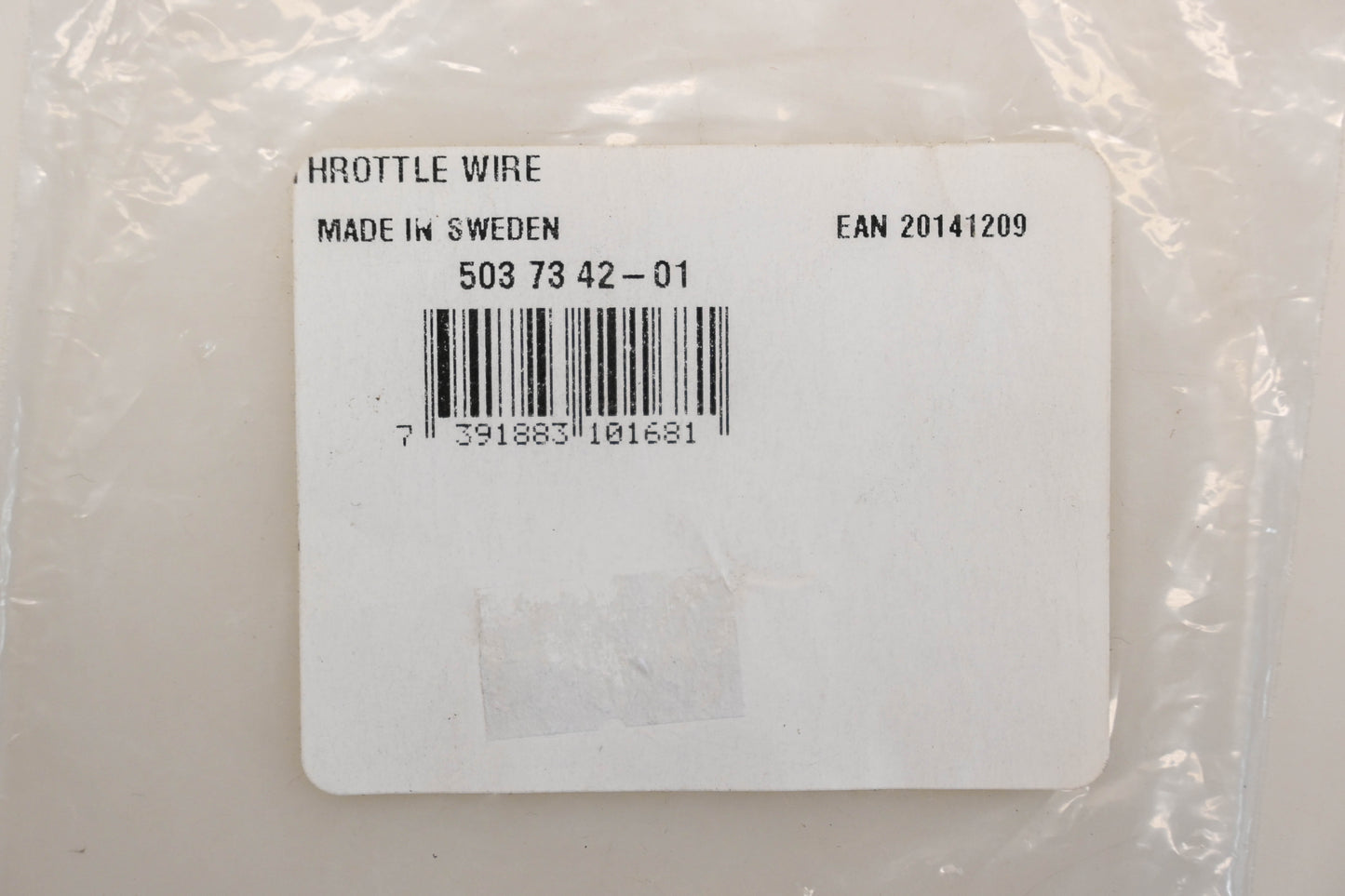 New OEM Husqvarna 503 73 42-01, 503734201 Throttle Cable NOS