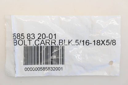 New OEM Husqvarna 585 83 20-01, 585832001 5/16"-18 x 5/8" Black Carriage Bolt NOS