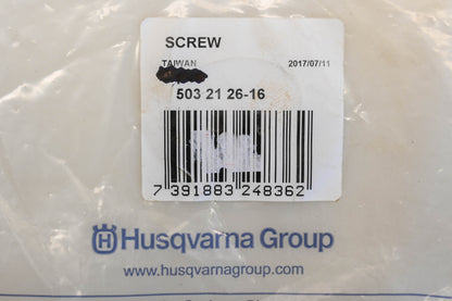 New OEM Husqvarna 503 21 26-16, 503212616 M5-0.8 x 16mm Locking Screw NOS