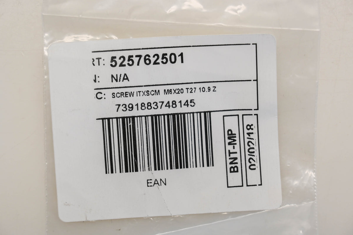 New OEM Husqvarna 525 76 25-01, 525762501 M6-1.0 x 20mm Screw NOS