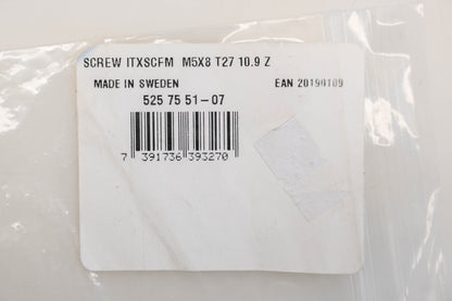 New OEM Husqvarna 525 75 51-07, 525755107 M5-0.8 x 8mm Screw NOS