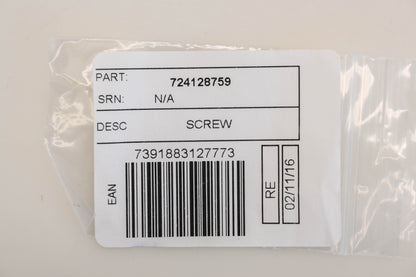 New OEM Husqvarna 724 12 87-59, 724128759 M4-0.7 x 8mm Screw NOS
