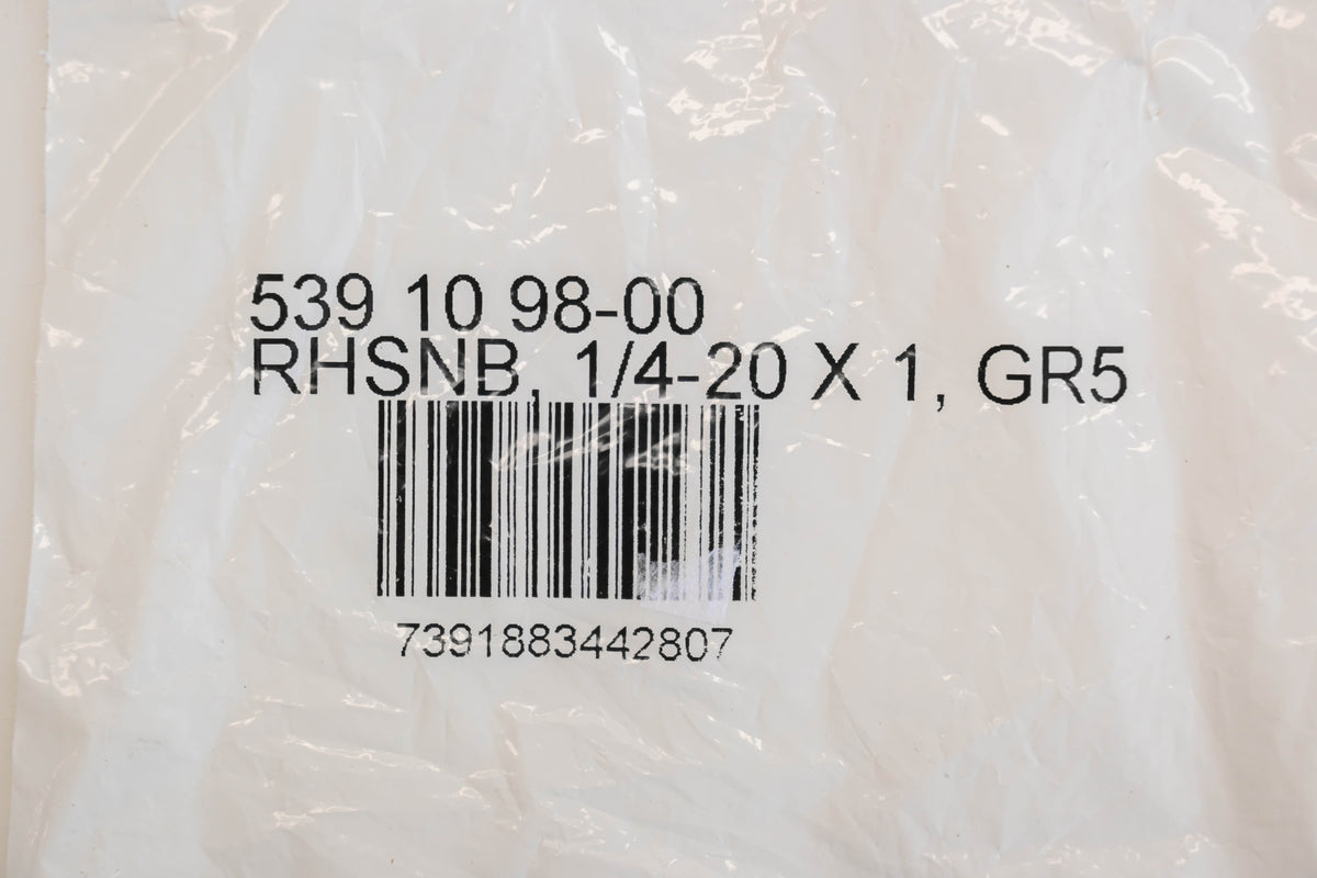 New OEM Husqvarna 539 10 98-00, 539109800 1/4"-20 x 1" Carriage Bolts Qty 2 NOS