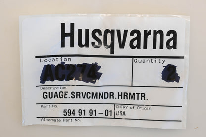 New OEM Husqvarna 594 91 91-01, 594919101 Service Hour Meter Gauge NOS