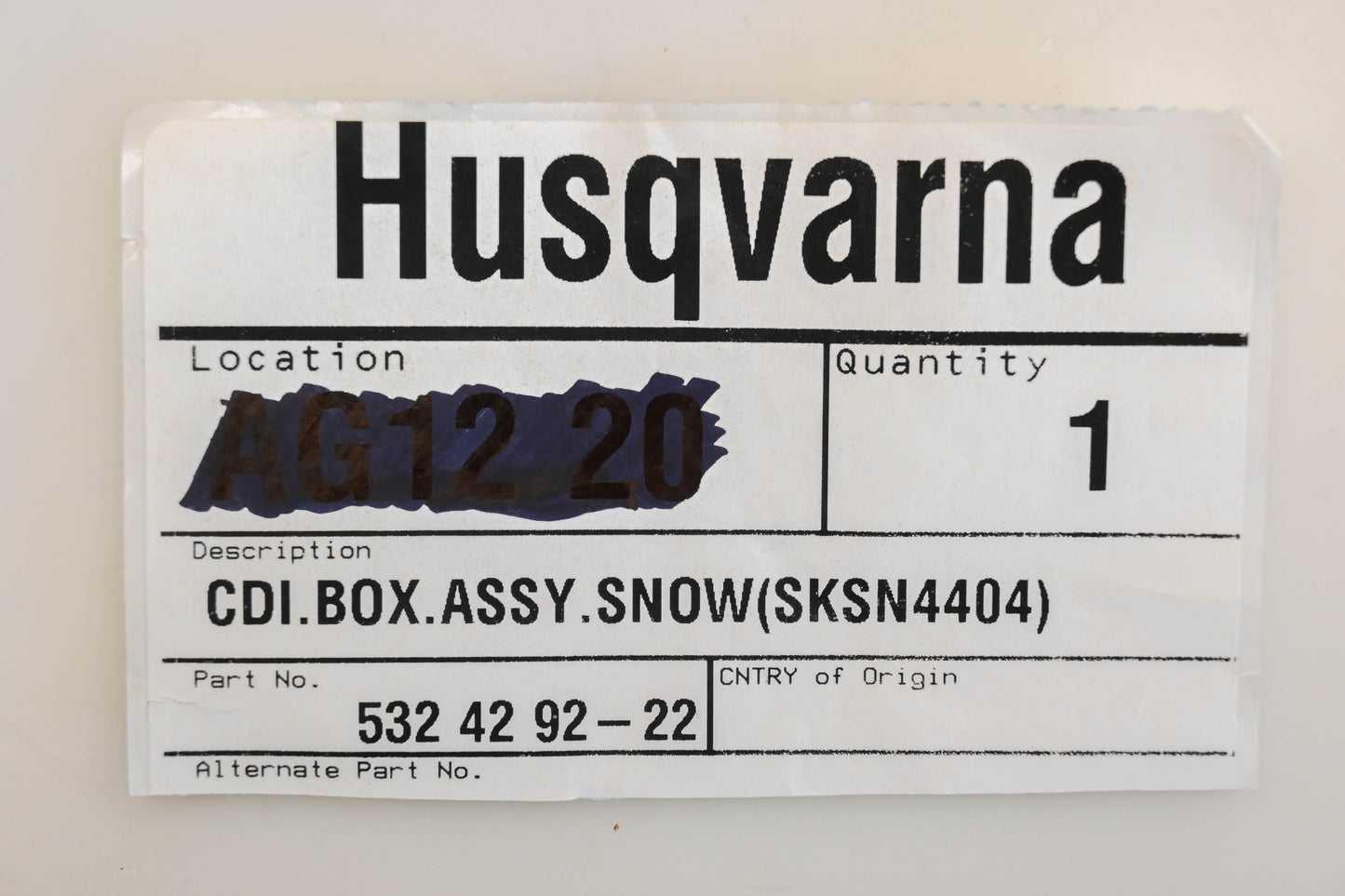 New OEM Husqvarna 532 42 92-22, 532429222 CDI Box NOS