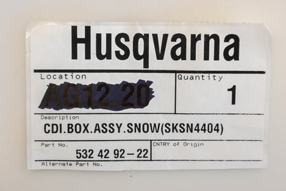 New OEM Husqvarna 532 42 92-22, 532429222 CDI Box NOS