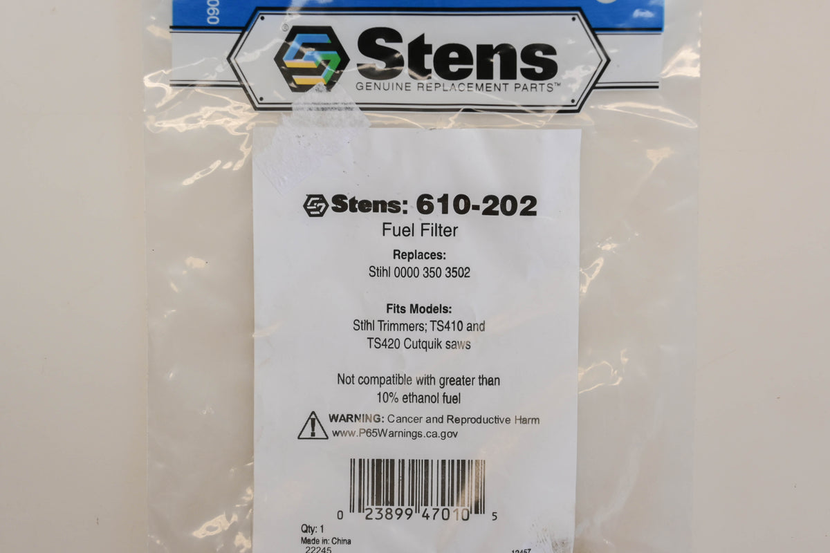 Stens 610-202, 0000-350-3502 Fuel Filters Qty 2 NOS