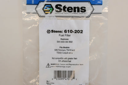 Stens 610-202, 0000-350-3502 Fuel Filters Qty 2 NOS