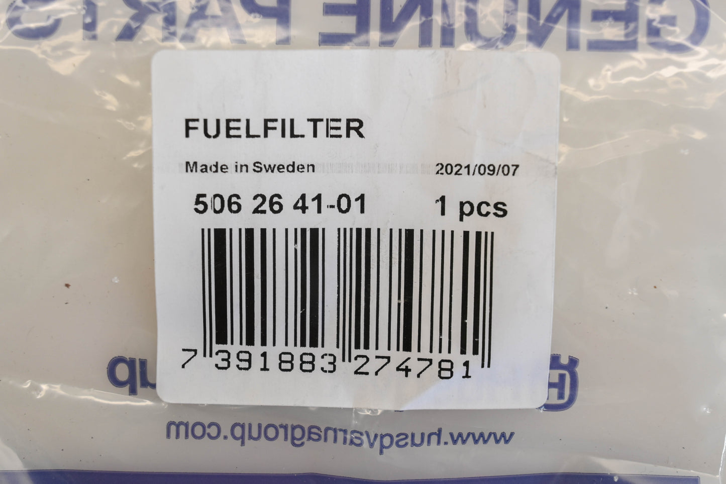 New OEM Husqvarna 506 26 41-01, 506264101 Fuel Filter NOS