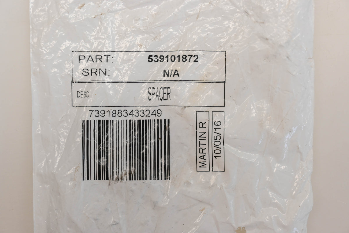 New OEM Husqvarna 539 10 18-72, 539101872 1/2" x 1-1/4" x 3/4" Spacer NOS