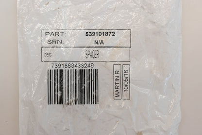 New OEM Husqvarna 539 10 18-72, 539101872 1/2" x 1-1/4" x 3/4" Spacer NOS