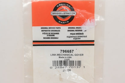 New OEM Briggs & Stratton 796657 Mechanical Governor Link NOS