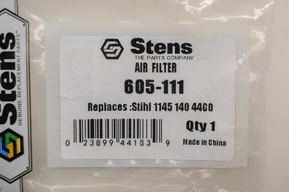Stens 605-111, 1145-140-4400 Air Filter NOS