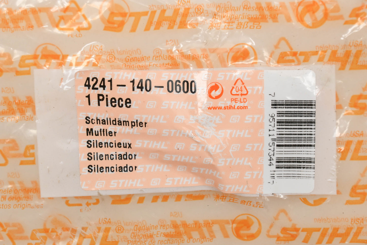 New OEM Stihl 4241-140-0600 Muffler Kit NOS
